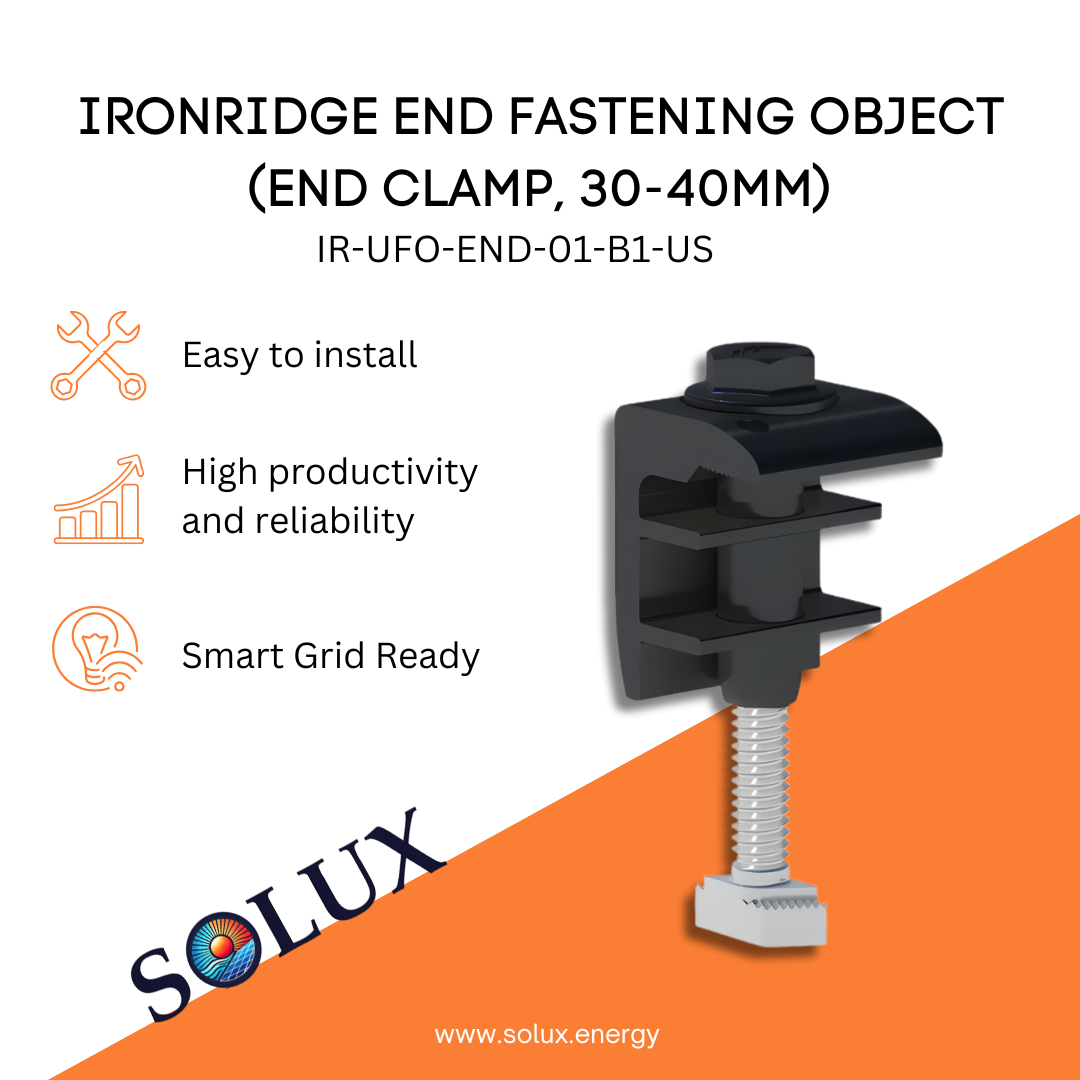 This is an image of Ironridge End Clamp 30-40MM Fastening Object
